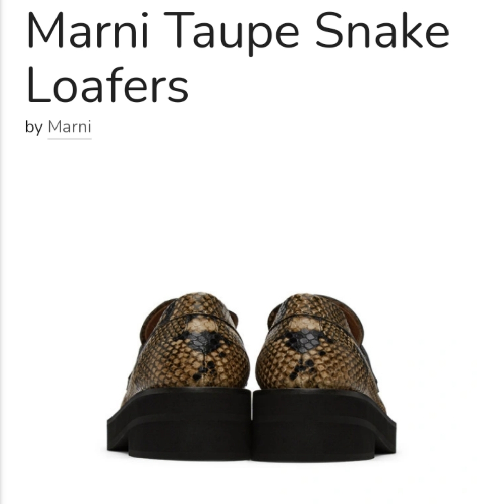 MARNI Python Print Chunky Loafers - Picture 9 of 10